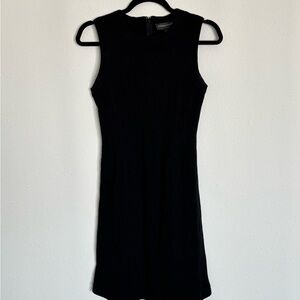 Banana Republic Rayon/Wool blend Classic Black Midi Dress
